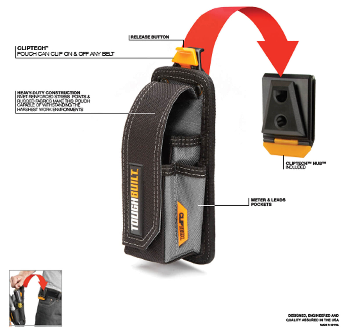 Clip-Tech™ meter/Tester Pouch