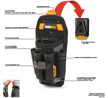Clip-Tech™ Technician 6 Pocket Pouch - Large